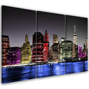 3 stykke lærredstryk, Architecture Skyline New York