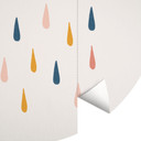 Papier peint photo rond Pluie joyeuse dans des tons pastels - Menina Lisboa - papier peint intissé/papier p