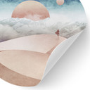 Wandtattoo Wüstenlandschaft bei Sonnenuntergang - Tunaboylu - Ø 30 cm