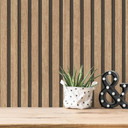 3D tapet træpaneler - non-woven tapet træ look fra A.S. Creation Beige, sort, brun