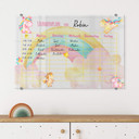 Acrylboard Memoboard Stundenplan Einhörner - transparent