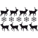 Wallsticker Rensdyr Sæt