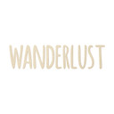 3D Holz Schriftzug Wanderlust - Pappel
