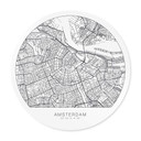 Plakat Mapa miasta Amsterdam - okrągły