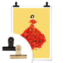Plakat Korenkova - Fashion Poppies żółty