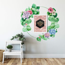 Muursticker Bloemenkrans XXL
