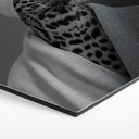 Sekskantet Billede med sølveffekt Royale Spa time-out med leopard - Rahner - Aluminium dibond