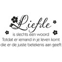 Muursticker Liefde is slechts een woord…