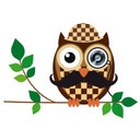 Sticker mural - Judas Hibou Sherlock 
