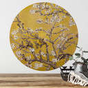 Sticker mural van Gogh - Fleurs d'amandier ocre - Rond