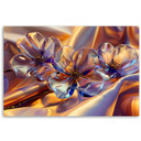 Canvasbillede, Glasblomster i silke