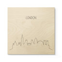 Plakat drewniany Skyline London Outline