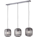 Pendelleuchte Willi, braun, 125 x 105 cm, Bambus Pendellampe