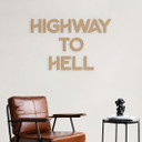 Litery drewniane Highway to Hell - MDF Natur