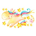 Muursticker Shiny de Eenhoorn