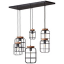 Pendelleuchte Inga, braun, 130 x 110 cm, Holz Pendellampe