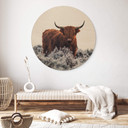 Obraz drewniany van den Helm - Highlander - Round