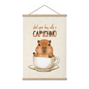 Obraz tkaniny Capybara w kolorze kawowym - Capychino