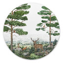 Tableau sur alu-Dibond rond Kikki Belle - Aventures animales à la campagne