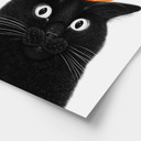Poster Chat noir avec donuts roses - Korenkova