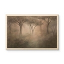 Houten Wanddecoratie bosmagie in de ochtendnevel beige - Ms Tiff