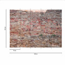 Fototapet i tegelsten i beige-rött - non-woven tapet Designwalls 2 - 2,55 x 3,5 m