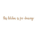drewniany napis 3D This kitchen is for dancing (5 sztuk) - MDF nature
