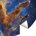 Fototapeta na ścianę James Webb Telescope - Pillars of Creation - okrągła - samoprzylepna / nietkana