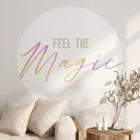 Naklejka na ścianę Feel the magic - okrągła