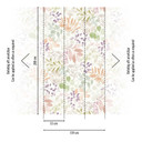 Papier peint intissé avec motif de feuilles pastel multicolore - papier peint photo floral - design 