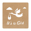 Dekoracja MDF dla dziecka - It's a Girl