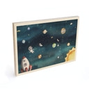 Plakat drewniany kosmiczna przygoda z astronautami - Oliver Robins