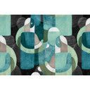 Fotomural Paredes de Patel 3 Meeting Place 1 verde, azul, negro, blanco, gris