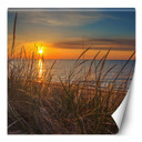 Fototapete, Blick auf den Sonnenuntergang über dem Meer