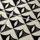 Naklejki na płytki Geometryczne ornamenty w kolorze czarno-beżowym - Treechild - zestaw 12 sztuk