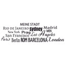 Wandtattoo + Name - Städte Banner