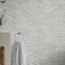 stribet tapet, non-woven tapet Sky Lounge sølvgrå metallic