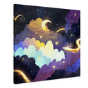 Lienzo vuelo de cometa entre nubes estrelladas - DigitalArtsi