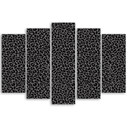 5 stykke lærredsprint, Leopard Leopard Pels Patches Mønster