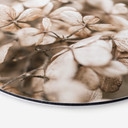 Tableau en Alu-Dibond Annie - Fleurs en velours - Rond