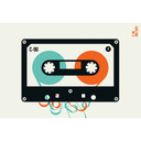 Livingwalls papier peint photo ARTist Mixtape avec cassette