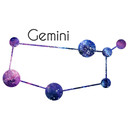Wandtattoo Sternenbild Gemini - Zwillinge