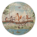 Houten Wanddecoratie Dierenuitstapje in de Natuur - Oliver Robins - Rond