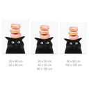 Poster Chat noir avec donuts roses - Korenkova