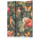 Paravent, Raumteiler freistehend, Trennwand - In the Botanical Garden - Colorful Illustration