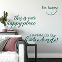 Wallsticker -  Slogan -  Happy