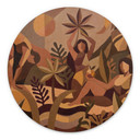 Tableau Amber Flora - Femmes dans la forêt tropicale - Sir Edward x Grigory Gladarev - Alu-Dibond Rond