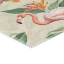 Akrylbillede Flamingo og tropiske blade - Bloomery Decor