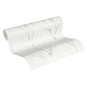 Skovtapet hvid sølv - non-woven tapet natur A.S. Création
