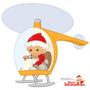 Wallsticker Sandman i en helikopter